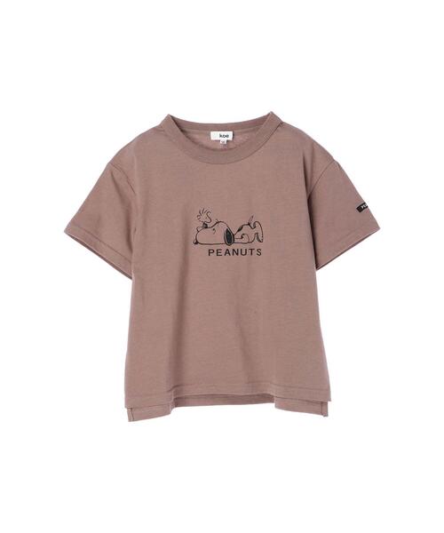 koe（コエ）の「PEANUTS SNOOPY Tシャツ＊（Tシャツ/カットソー・キッズ・グリーン/パープル/ブルー/ベージュ・140/130/110/120）」の14枚目の写真