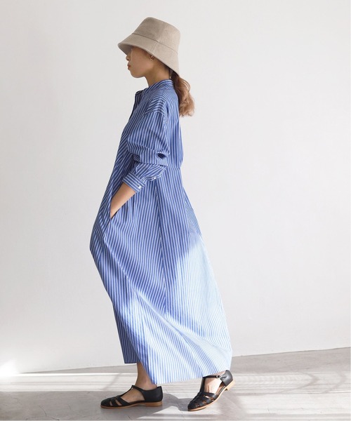 SLOBE IENA（スローブイエナ）の「SIDOGRAS ポプリンスキッパーワンピース【手洗い可能】◆（ワンピース・レディース・ブルー系その他・38/36）」の15枚目の写真