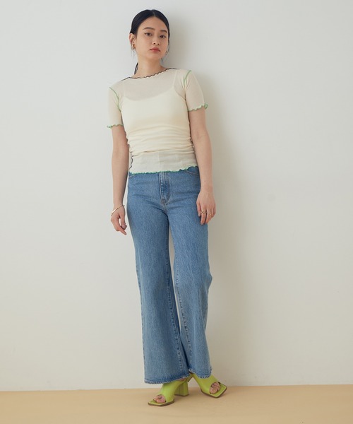 ADAM ET ROPE'(アダムエロペ)の「スクエアレザーミュール(サンダル・レディース・オフホワイト/キャメル/ミント・23.0cm/23.5cm/24.0cm/24.5cm)」の16枚目の写真