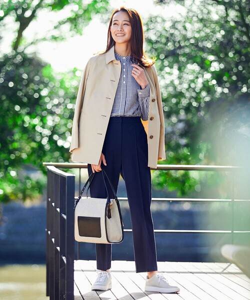 J.PRESS（ジェイプレス）の「【軽量】エコレザー スニーカー（スニーカー・レディース・ホワイト系/ライトグレー系・24.5/23.5/22.5）」の16枚目の写真