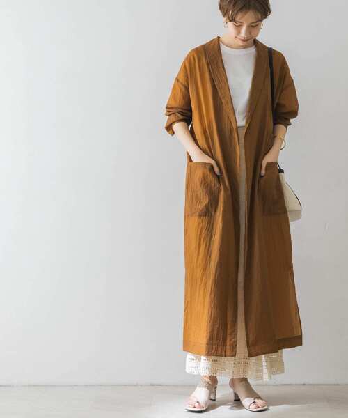 URBAN RESEARCH（アーバンリサーチ）の「撥水ショールカラーガウン（その他アウター・レディース・カーキ/キャメル・FREE）」の7枚目の写真