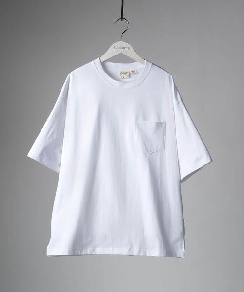 SlashDate（スラッシュデイト）の「オーバーサイズ USAコットン 半袖Tシャツ（Tシャツ/カットソー・メンズ・ホワイト/グリーン系その他/ブラック/ベージュ/ピンク系その他/ダークブルー/グレー・M/L/XL）」の18枚目の写真