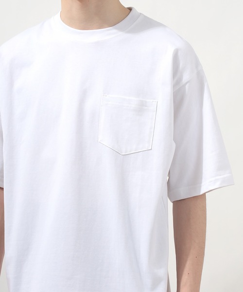 SlashDate（スラッシュデイト）の「オーバーサイズ USAコットン 半袖Tシャツ（Tシャツ/カットソー・メンズ・ホワイト/グリーン系その他/ブラック/ベージュ/ピンク系その他/ダークブルー/グレー・M/L/XL）」の15枚目の写真