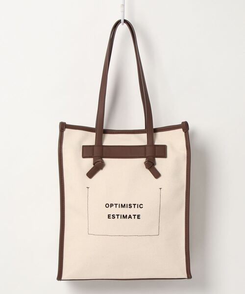 koe(コエ)の「キャンバスノットトートバッグ*(トートバッグ・レディース・ダークブラウン/ブラウン・FREE)」の2枚目の写真