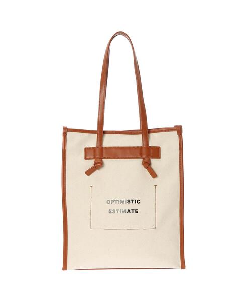koe(コエ)の「キャンバスノットトートバッグ*(トートバッグ・レディース・ダークブラウン/ブラウン・FREE)」の4枚目の写真