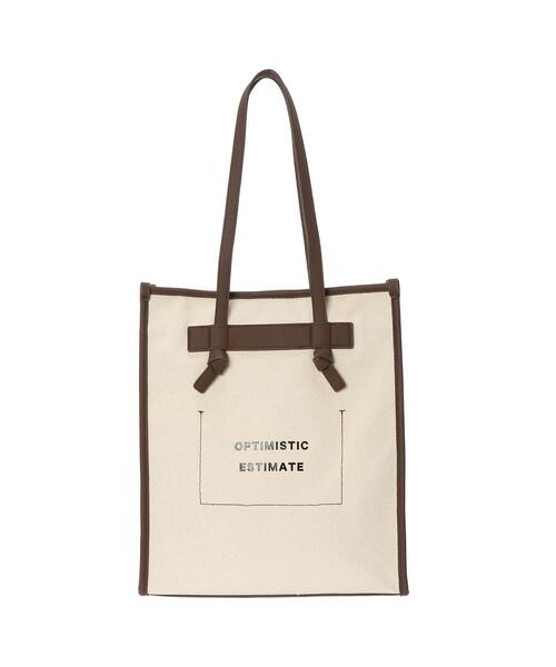 koe(コエ)の「キャンバスノットトートバッグ*(トートバッグ・レディース・ダークブラウン/ブラウン・FREE)」の5枚目の写真