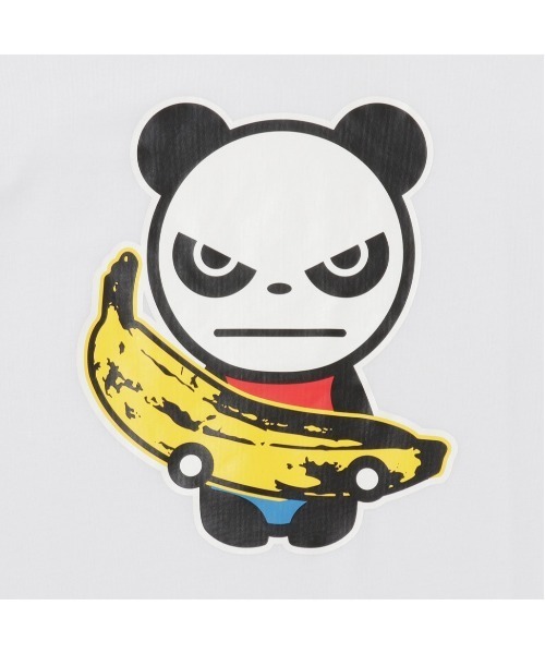 HIPANDA(ハイパンダ)の「HIPANDA ハイパンダ メンズ HIPANDA&バナナ・プリント 半袖Tシャツ(Tシャツ/カットソー・メンズ・ホワイト/ブラック・XX-LARGE/SMALL/MEDIUM/X-LARGE/LARGE)」の3枚目の写真