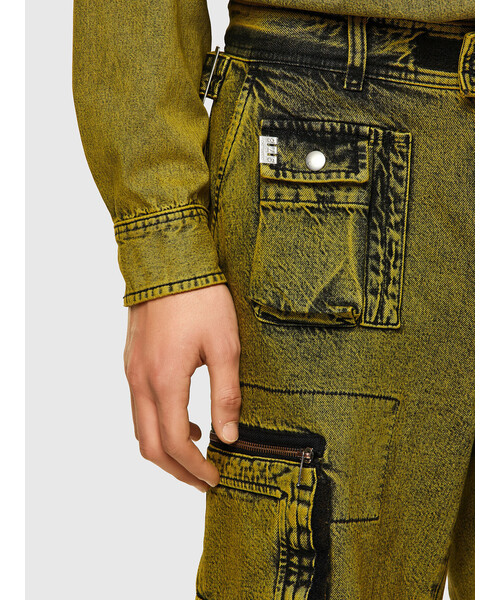 DIESEL(ディーゼル)の「メンズ パンツ デニム ショートパンツ オーバーダイ(その他パンツ・メンズ・イエロー・30inch/28inch/34inch/32inch/36inch)」の2枚目の写真