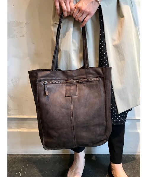 BEARDSLEY（ビアズリー）の「”HARBOUR 2nd”レザートートバッグ（トートバッグ・レディース・ブラック/キャメル・FREE）」の3枚目の写真