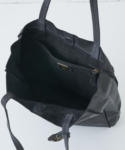 BEARDSLEY（ビアズリー）の「”HARBOUR 2nd”レザートートバッグ（トートバッグ・レディース・ブラック/キャメル・FREE）」の10枚目の写真