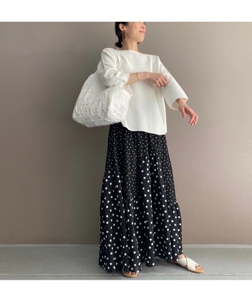 BEARDSLEY（ビアズリー）の「ドットパッチワークスカート（スカート・レディース・ブラック/オレンジ・FREE）」の13枚目の写真