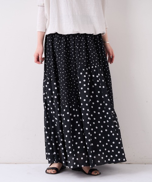 BEARDSLEY（ビアズリー）の「ドットパッチワークスカート（スカート・レディース・ブラック/オレンジ・FREE）」の16枚目の写真