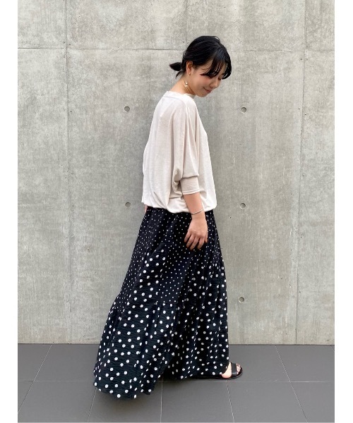 BEARDSLEY（ビアズリー）の「ドットパッチワークスカート（スカート・レディース・ブラック/オレンジ・FREE）」の19枚目の写真