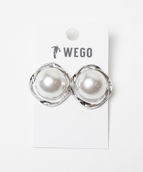 WEGO(ウィゴー)の「WEGO/うねりメタルパールピアス(ピアス(両耳用)・レディース・ゴールド/シルバー・FREE)」の1枚目の写真