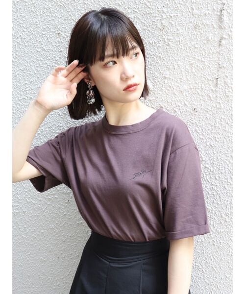 MURUA（ムルーア）の「【MURUA×山代エンナ】プリントTシャツ（Tシャツ/カットソー・レディース・ホワイト/ブラック/パープル・FREE）」の8枚目の写真