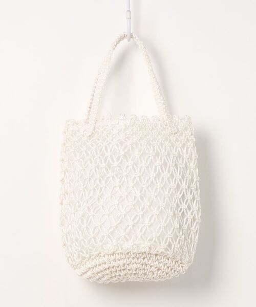 Te chichi（テチチ）の「ペーパーメッシュ編みTOTE（トートバッグ・レディース・ベージュ/オフホワイト/ミント・ﾌﾘ-）」の2枚目の写真