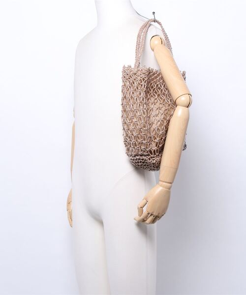 Te chichi（テチチ）の「ペーパーメッシュ編みTOTE（トートバッグ・レディース・ベージュ/オフホワイト/ミント・ﾌﾘ-）」の5枚目の写真