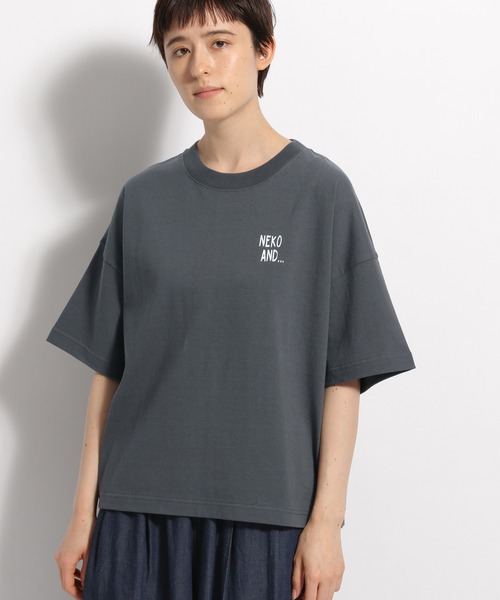 niko and...（ニコアンド）の「＠OjarinnネコアンドプリントTシャツ（Tシャツ/カットソー・レディース・オフホワイト/チャコール・MEDIUM/LARGE）」の20枚目の写真