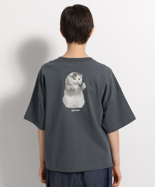 niko and...（ニコアンド）の「＠OjarinnネコアンドプリントTシャツ（Tシャツ/カットソー・レディース・オフホワイト/チャコール・MEDIUM/LARGE）」の12枚目の写真