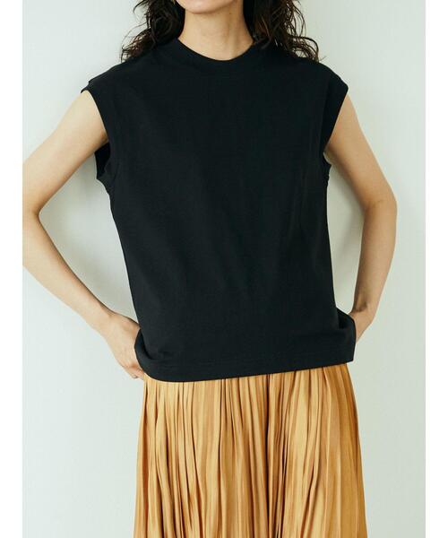 GARAGE OF GOOD CLOTHING（ガレージオブグッドクロージング）の「KAU オーガニックコットンモックネックプルオーバー（Tシャツ/カットソー・レディース・ホワイト/ブラック/パープル/グリーン・FREE）」の6枚目の写真