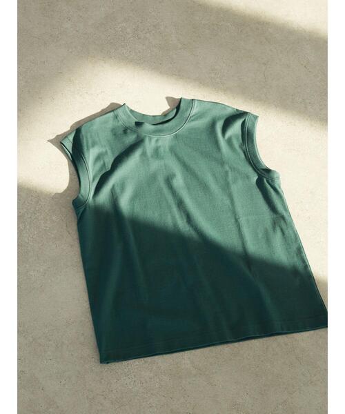 GARAGE OF GOOD CLOTHING（ガレージオブグッドクロージング）の「KAU オーガニックコットンモックネックプルオーバー（Tシャツ/カットソー・レディース・ホワイト/ブラック/パープル/グリーン・FREE）」の9枚目の写真