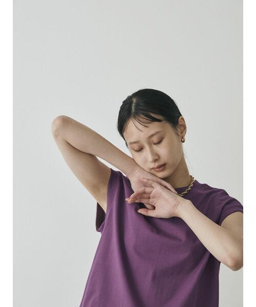 GARAGE OF GOOD CLOTHING（ガレージオブグッドクロージング）の「KAU オーガニックコットンモックネックプルオーバー（Tシャツ/カットソー・レディース・ホワイト/ブラック/パープル/グリーン・FREE）」の12枚目の写真