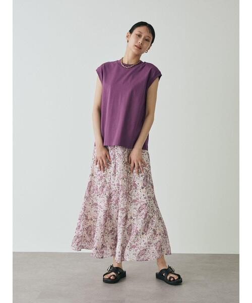 GARAGE OF GOOD CLOTHING（ガレージオブグッドクロージング）の「KAU オーガニックコットンモックネックプルオーバー（Tシャツ/カットソー・レディース・ホワイト/ブラック/パープル/グリーン・FREE）」の14枚目の写真