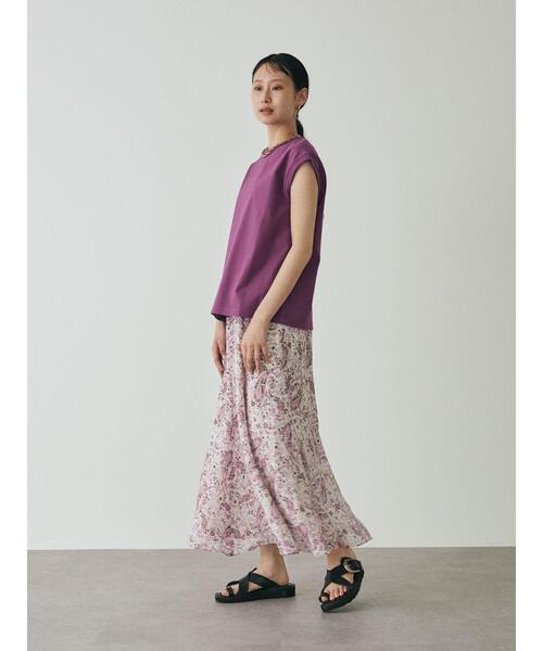 GARAGE OF GOOD CLOTHING（ガレージオブグッドクロージング）の「KAU オーガニックコットンモックネックプルオーバー（Tシャツ/カットソー・レディース・ホワイト/ブラック/パープル/グリーン・FREE）」の15枚目の写真