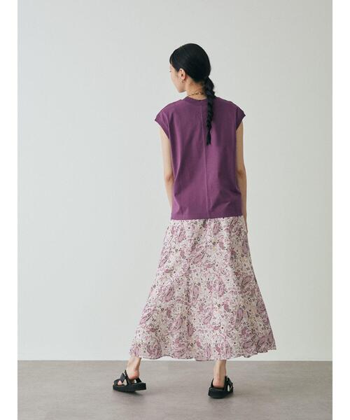 GARAGE OF GOOD CLOTHING（ガレージオブグッドクロージング）の「KAU オーガニックコットンモックネックプルオーバー（Tシャツ/カットソー・レディース・ホワイト/ブラック/パープル/グリーン・FREE）」の16枚目の写真