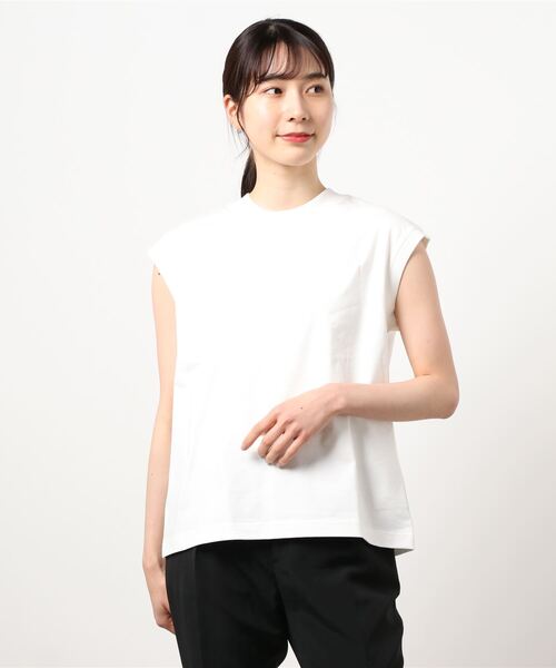 GARAGE OF GOOD CLOTHING（ガレージオブグッドクロージング）の「KAU オーガニックコットンモックネックプルオーバー（Tシャツ/カットソー・レディース・ホワイト/ブラック/パープル/グリーン・FREE）」の7枚目の写真