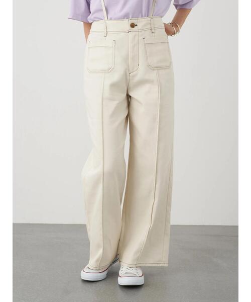 earth music&ecology（アースミュージックアンドエコロジー）の「2WAYサス付きパンツ ＊（その他パンツ・レディース・ミント/ピンクベージュ/ホワイト系その他2・S/M）」の15枚目の写真