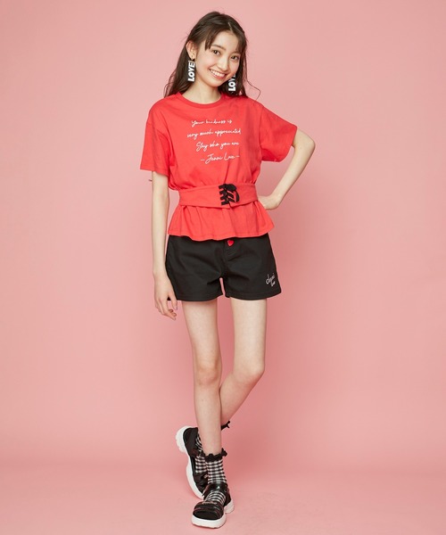 JENNI love（ジェニィラブ）の「接触冷感ハートボタンショーパン（その他パンツ・キッズ・ミント/ブラック/ブルー/イエロー/サックスブルー・140cm/150cm/130cm/160cm）」の21枚目の写真