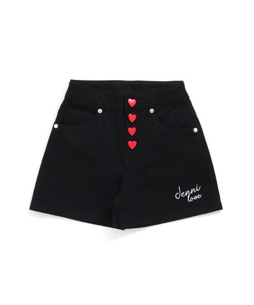 JENNI love（ジェニィラブ）の「接触冷感ハートボタンショーパン（その他パンツ・キッズ・ミント/ブラック/ブルー/イエロー/サックスブルー・140cm/150cm/130cm/160cm）」の22枚目の写真