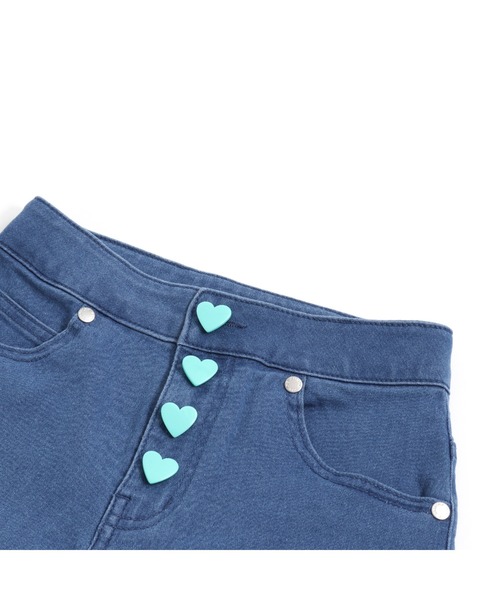 JENNI love（ジェニィラブ）の「接触冷感ハートボタンショーパン（その他パンツ・キッズ・ミント/ブラック/ブルー/イエロー/サックスブルー・140cm/150cm/130cm/160cm）」の8枚目の写真