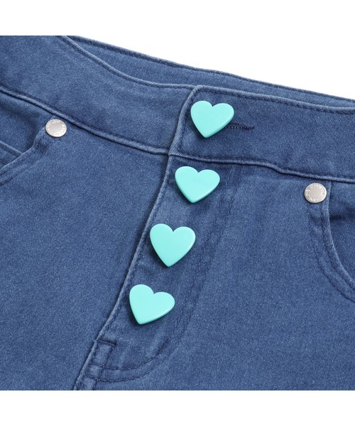 JENNI love（ジェニィラブ）の「接触冷感ハートボタンショーパン（その他パンツ・キッズ・ミント/ブラック/ブルー/イエロー/サックスブルー・140cm/150cm/130cm/160cm）」の11枚目の写真