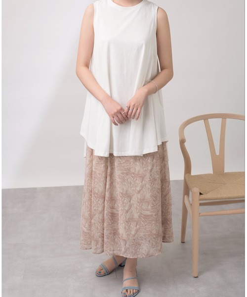 MAISON BREEZE（メゾンブリーズ）の「【MAISON BREEZE】マーブル柄マーメイドスカート 194-483-3128（スカート・レディース・グレー/オレンジ/グリーン・FREE）」の14枚目の写真