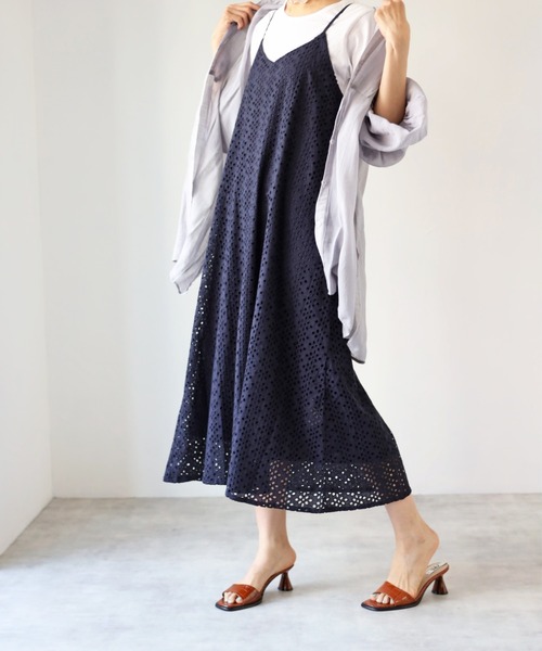 deux amour(ドゥーザムール)の「インドキャミセットアップ(アンサンブル・レディース・ホワイト/ブラック/ネイビー/ブラウン・MEDIUM)」の4枚目の写真