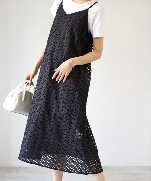 deux amour(ドゥーザムール)の「インドキャミセットアップ(アンサンブル・レディース・ホワイト/ブラック/ネイビー/ブラウン・MEDIUM)」の2枚目の写真