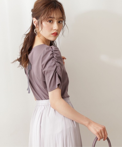 PROPORTION BODY DRESSING（プロポーションボディドレッシング）の「＜Ｅ＞バックオープンスムースカットソー / 1211267701（Tシャツ/カットソー・レディース・ブルー系その他/ホワイト系その他/ダークグレー・SMALL/MEDIUM）」の6枚目の写真