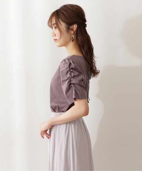 PROPORTION BODY DRESSING（プロポーションボディドレッシング）の「＜Ｅ＞バックオープンスムースカットソー / 1211267701（Tシャツ/カットソー・レディース・ブルー系その他/ホワイト系その他/ダークグレー・SMALL/MEDIUM）」の4枚目の写真