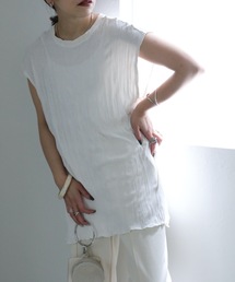 ap retro | クリンクル加工テレコフレンチスリーブTEE【ZOZO限定アイテム】(Tシャツ/カットソー)