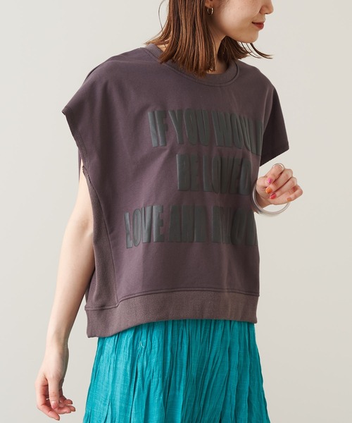 prose verse(プロズヴェール)の「発泡プリントミニ裏毛プルオーバー(Tシャツ/カットソー・レディース・グレー/チャコールグレー・フリ-)」の20枚目の写真