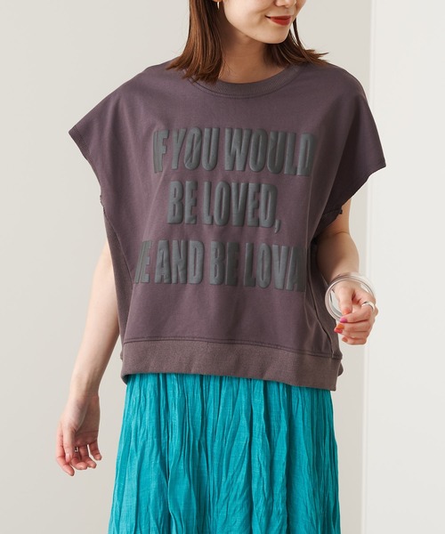 prose verse(プロズヴェール)の「発泡プリントミニ裏毛プルオーバー(Tシャツ/カットソー・レディース・グレー/チャコールグレー・フリ-)」の21枚目の写真