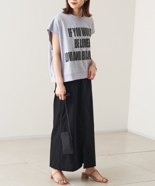 prose verse(プロズヴェール)の「発泡プリントミニ裏毛プルオーバー(Tシャツ/カットソー・レディース・グレー/チャコールグレー・フリ-)」の22枚目の写真