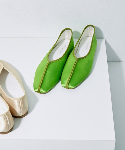 ADAM ET ROPE'（アダムエロペ）の「スクエアトゥチャイナシューズ（その他シューズ・レディース・ブラック/ピンク/グリーン/クリーム・38/36/37）」の3枚目の写真