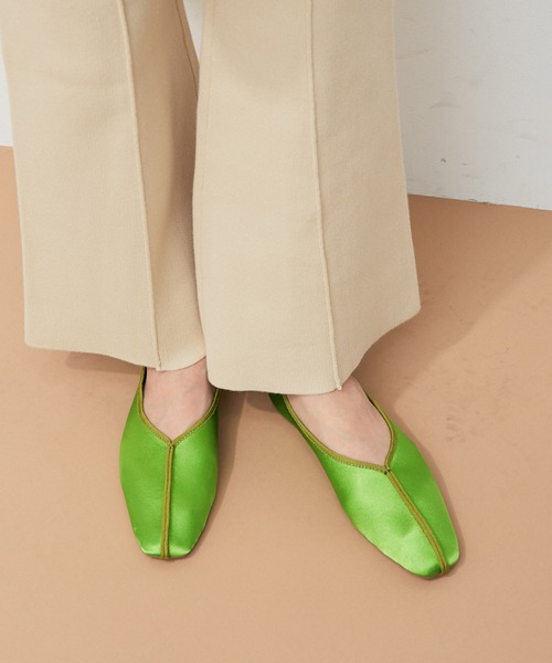 ADAM ET ROPE'（アダムエロペ）の「スクエアトゥチャイナシューズ（その他シューズ・レディース・ブラック/ピンク/グリーン/クリーム・38/36/37）」の5枚目の写真