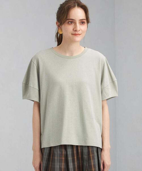 green label relaxing（グリーンレーベルリラクシング）の「ミニウラケ ソデ リッタイ プルオーバー カットソー（Tシャツ/カットソー・レディース・ブラック/オフホワイト/ライム・FREE）」の7枚目の写真