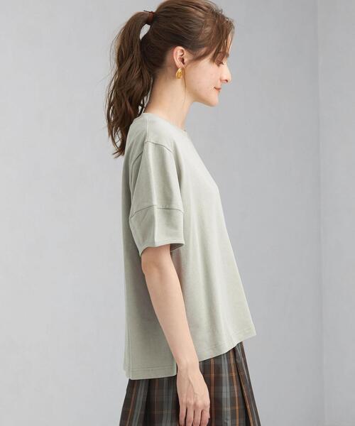 green label relaxing（グリーンレーベルリラクシング）の「ミニウラケ ソデ リッタイ プルオーバー カットソー（Tシャツ/カットソー・レディース・ブラック/オフホワイト/ライム・FREE）」の11枚目の写真