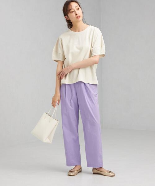 green label relaxing（グリーンレーベルリラクシング）の「ミニウラケ ソデ リッタイ プルオーバー カットソー（Tシャツ/カットソー・レディース・ブラック/オフホワイト/ライム・FREE）」の12枚目の写真