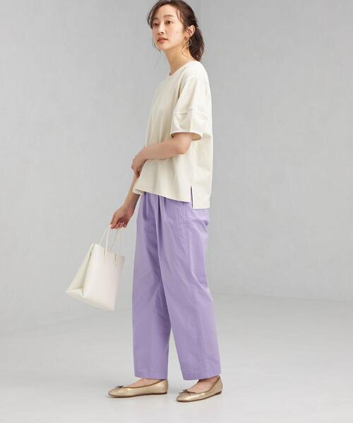 green label relaxing（グリーンレーベルリラクシング）の「ミニウラケ ソデ リッタイ プルオーバー カットソー（Tシャツ/カットソー・レディース・ブラック/オフホワイト/ライム・FREE）」の14枚目の写真